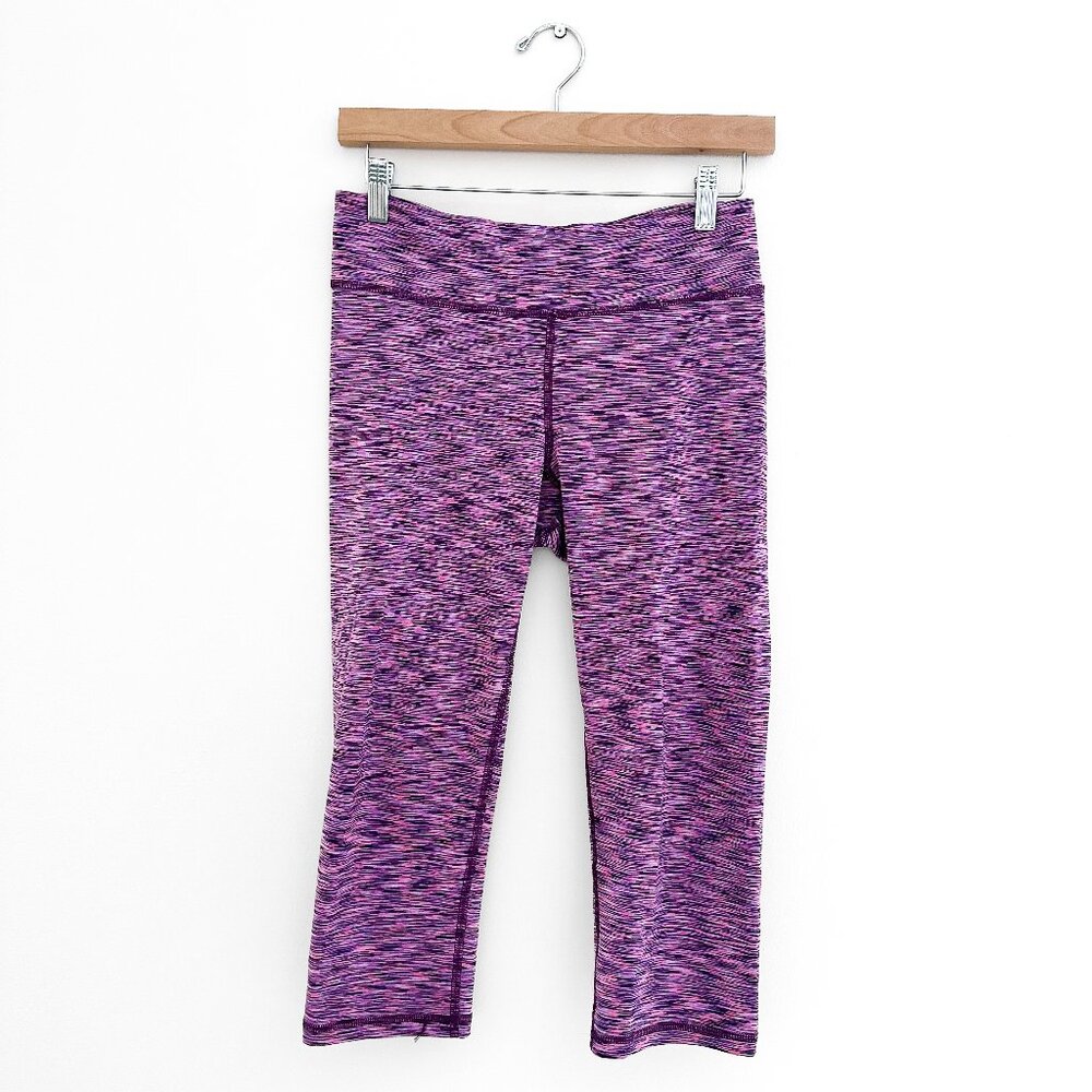 Live Love Dream Aeropostale 3/4 Yoga Legging Marled Pink Purple - Size M